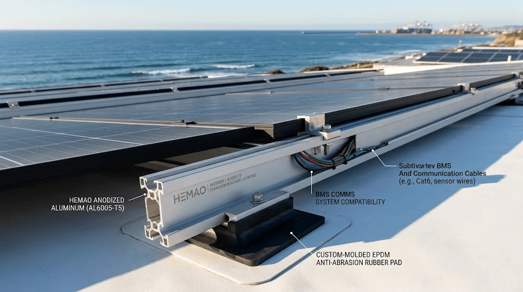 Solar mounting system with salt spray resistance Solar mounting system with salt spray resistance